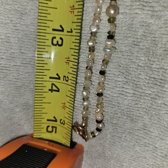 AUTHENTIC PEARLS AND SEMI PRECIOUS STONES W/ GOLD PLATED TOGGLE CLASP. 📸 - Picture 5 of 5